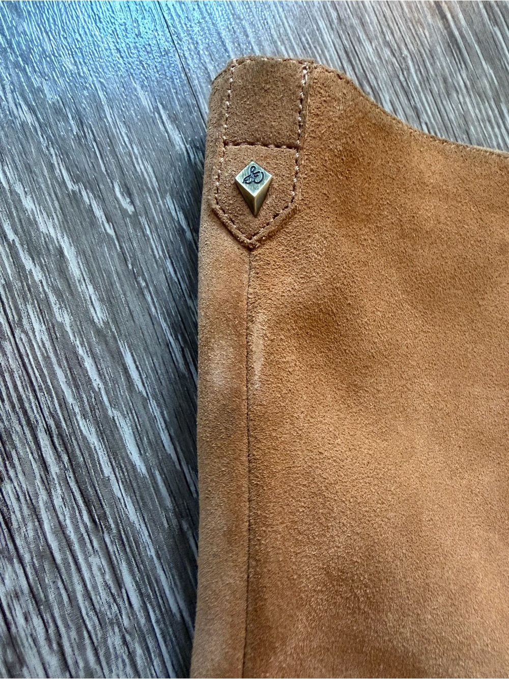 Sam Edelman Victoria Slouch Pull-On Boot in Golden Caramel Suede - Picture 5 of 14